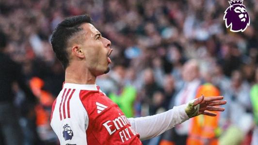 Gabriel Martinelli, atacante do Arsenal, marca golaço no fim e garante empate para os Gunners