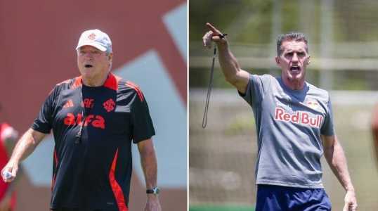 Técnicos Abel Braga, do Inter, e Vágner Mancini, do RB Bragantino
