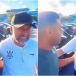 Torcedor se encontra com presidente do Corinthians e questiona sobre Pogba; assista