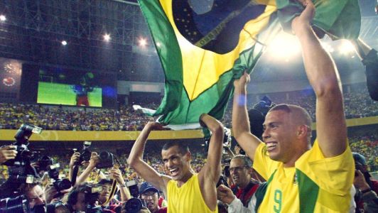 Rivaldo e Ronaldo na Copa do Mundo de 2002