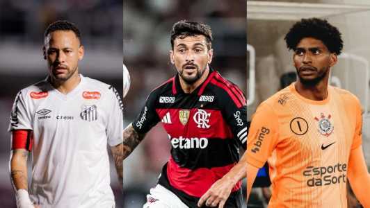 Neymar, Arrascaeta e Hugo Souza