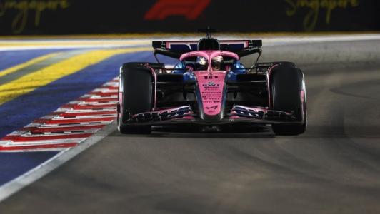 Pierre Gasly, da Alpine, em ação durante o GP de SIngapura de Fórmula 1
