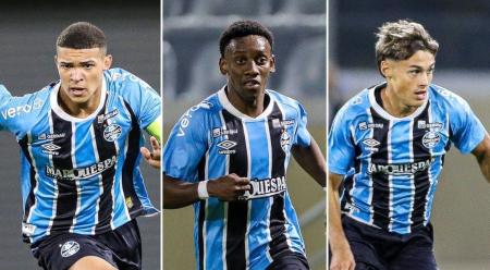 Luis Eduardo, Gabriel Mec e Tiaguinho, principais joias do Grêmio
