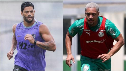 Hulk, do Atlético, e Vitor Roque, do Palmeiras