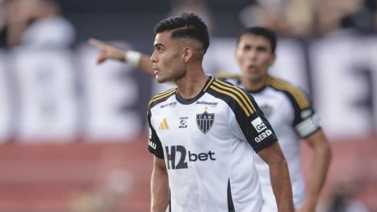Fausto Vera em ação pelo Atlético contra o Sport, pelo Brasileirão