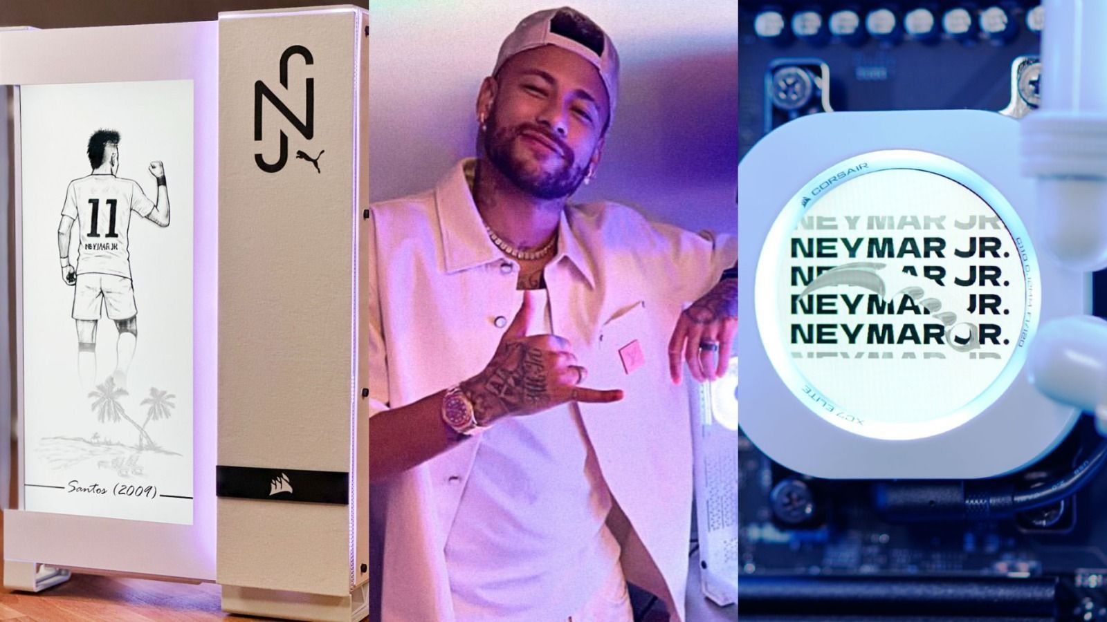 Neymar recebe PC gamer personalizado; veja fotos, especificações e valor aproximado