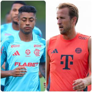 Bruno Henrique, do Flamengo, e Harry Kane, do Bayern de Munique, se enfrentam neste domingo (29)