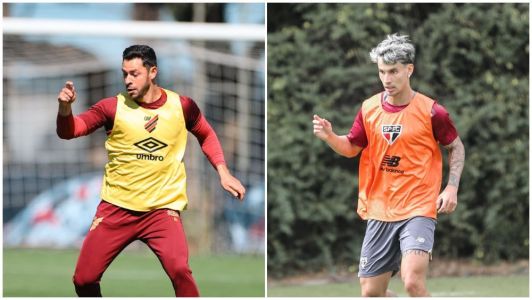 Giuliano, do Athletico-PR, e Ferreirinha, do São Paulo, podem ser titulares no duelo pela Copa do Brasil