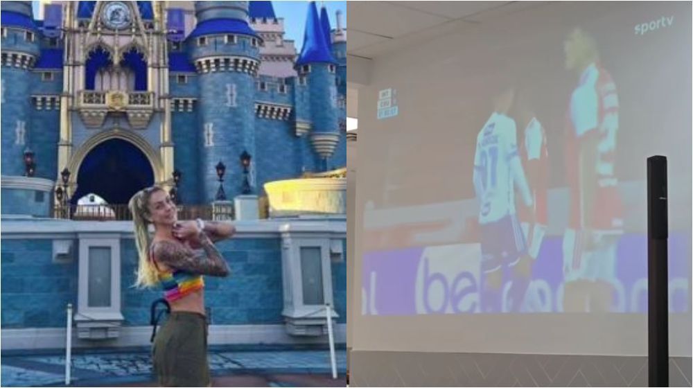 Campeã olímpica assiste a jogo do Cruzeiro no exterior: 'Pedacinho de Brasil'