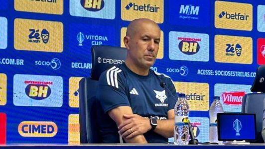 Leonardo Jardim, ex-treinador do Cruzeiro, em entrevista coletiva na Toca da Raposa II nesta segunda-feira (15)