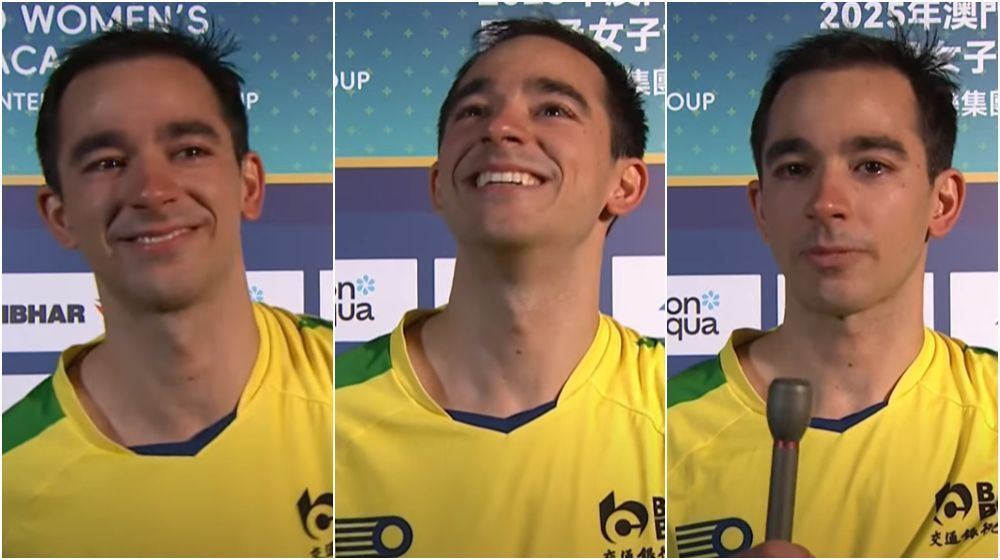 Hugo Calderano se emociona e chora após título da Copa do Mundo de Tênis de Mesa