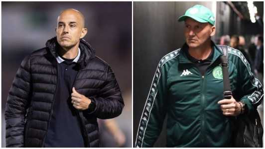 Técnicos Rui Duarte, do Athletic, e Gilmar Dal Pozzo, da Chapecoense