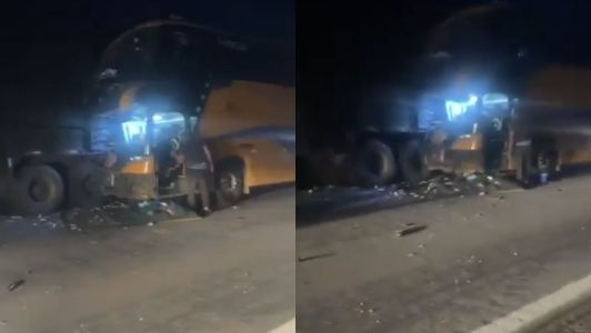 Ônibus do Águia de Marabá se envolveu em acidente nessa quinta-feira (15)