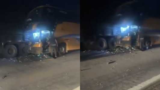 Ônibus do Águia de Marabá se envolveu em acidente nessa quinta-feira (15)