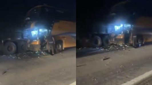 Ônibus do Águia de Marabá se envolveu em acidente nessa quinta-feira (15)
