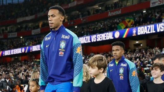 Gabriel Magalhães (à esq.), titular da Seleção Brasileira, sentiu incômodo na coxa durante amistoso com Senegal