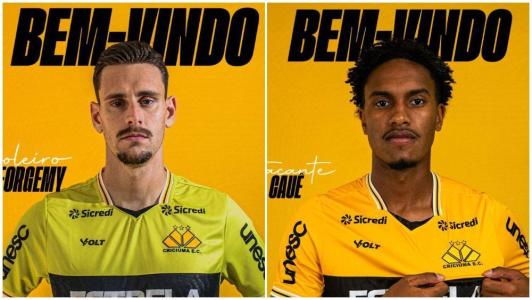 Georgemy e Cauê dos Santos, novos jogadores do Criciúma