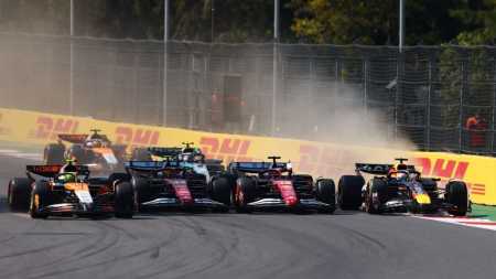 Carros da Fórmula 1 em ação no GP do México de Fórmula 1