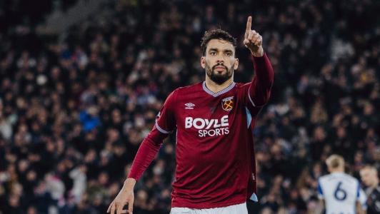 Lucas Paquetá em ação pelo West Ham, da Inglaterra