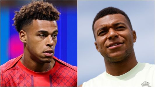 Désiré Doué e Kyllian Mbappé, atros dos elencos de PSG e Real Madrid, respectivamente