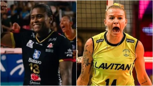 Carla, do Mackenzie, e Payton Caffrey, do Praia