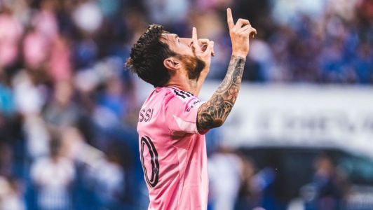 Lionel Messi comemora gol pelo Inter Miami na MLS 2025