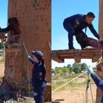 Homem em situação de rua fica preso em chaminé por dois dias no RS; veja vídeo do resgate