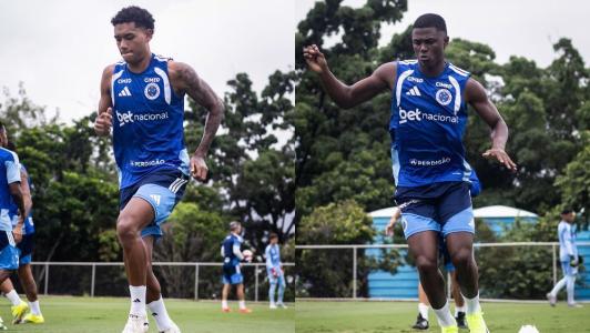 Kaique Kenji (à esquerda) e Néiser Villarreal (à direita) voltaram a treinar com a equipe nesta quarta-feira (18)
