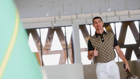 Cristiano Ronaldo em chegada para treino pelo Al-Nassr em 2026
