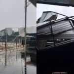 Vídeo: chuva forte adia show de dupla famosa e destrói teto de empresa em Minas