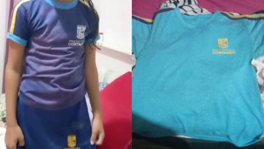 Fotos mostram uniformes desbotados e surrados
