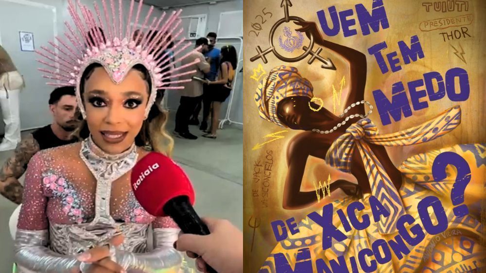 Érika Hilton desfila na Paraíso de Tuiuti representando 1⁠º mulher trans registrada no Brasil: 'honra'
