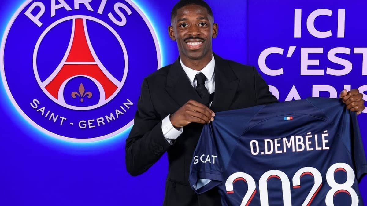 PSG desembolsa R$ 267 milhões e anuncia atacante Dembélé até 2028
