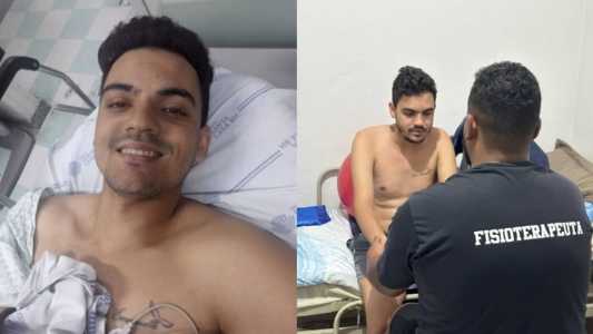 Dois dias após cirurgia Marlon já não conseguia se movimentar do pescoço para baixo