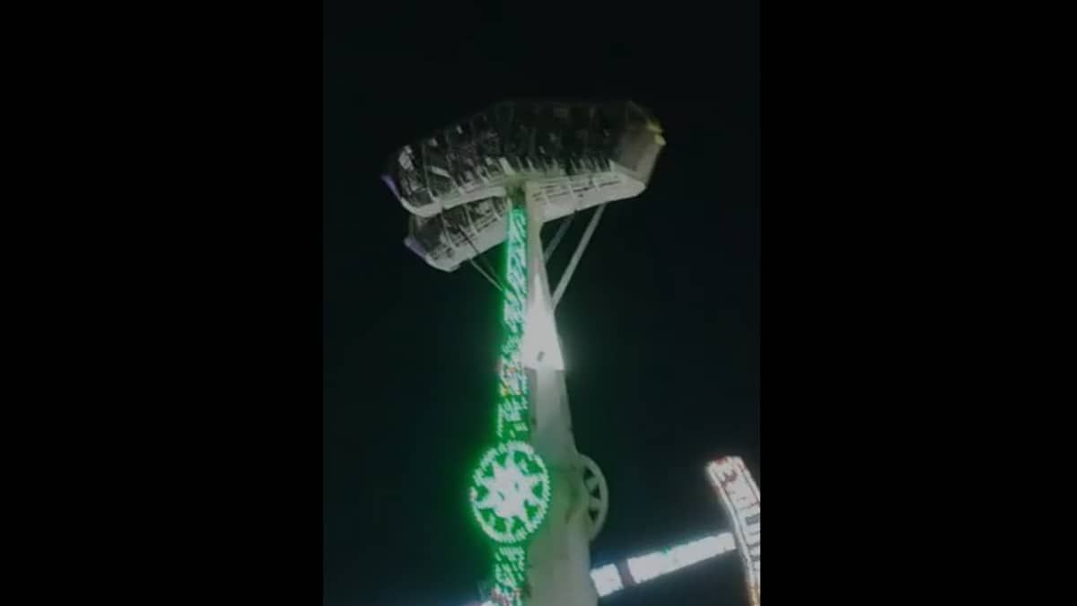 Vídeo: brinquedo kamikaze falha e pessoas ficam de cabeça para baixo no interior de Minas