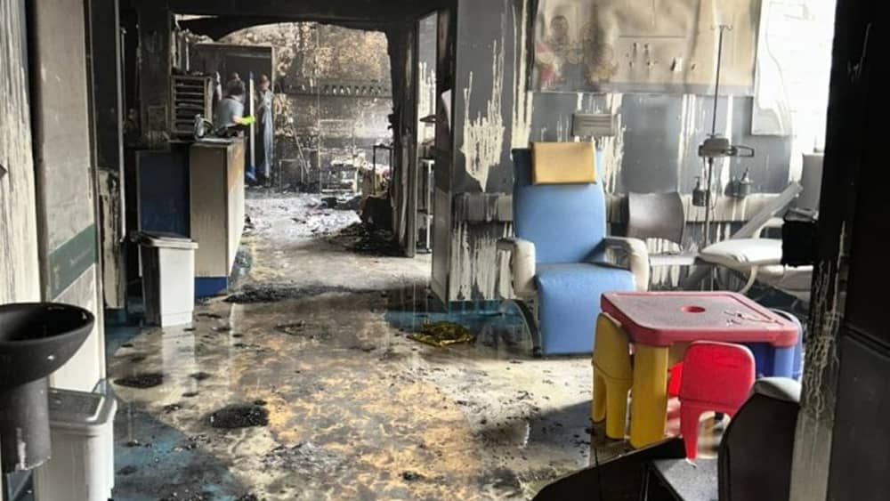 Incêndio atinge ambulatório onde crianças fazem quimioterapia no Hospital Pequeno Príncipe em Curitiba