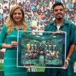 Reforço do Atlético, Gabriel Menino é homenageado pelo Palmeiras e faz promessa