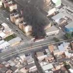 Vídeo: ônibus pega fogo em Contagem e mobiliza bombeiros
