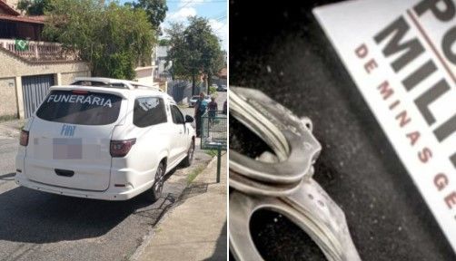 Preso dormindo, suspeito revela por que furtou carro de funerária com corpo dentro em BH