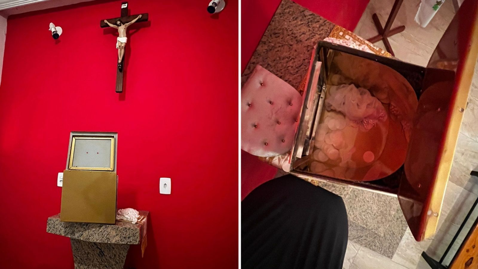 Ladrão invade igreja em MG, espalha hóstias pelo chão e depreda sacrário