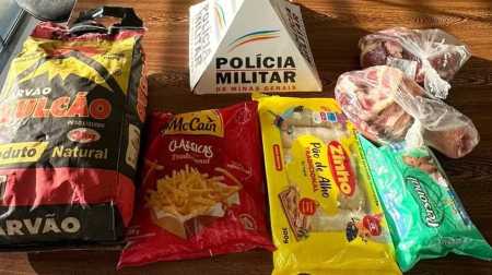 Foto mostra itens furtados por criminoso em Perdigão (MG)