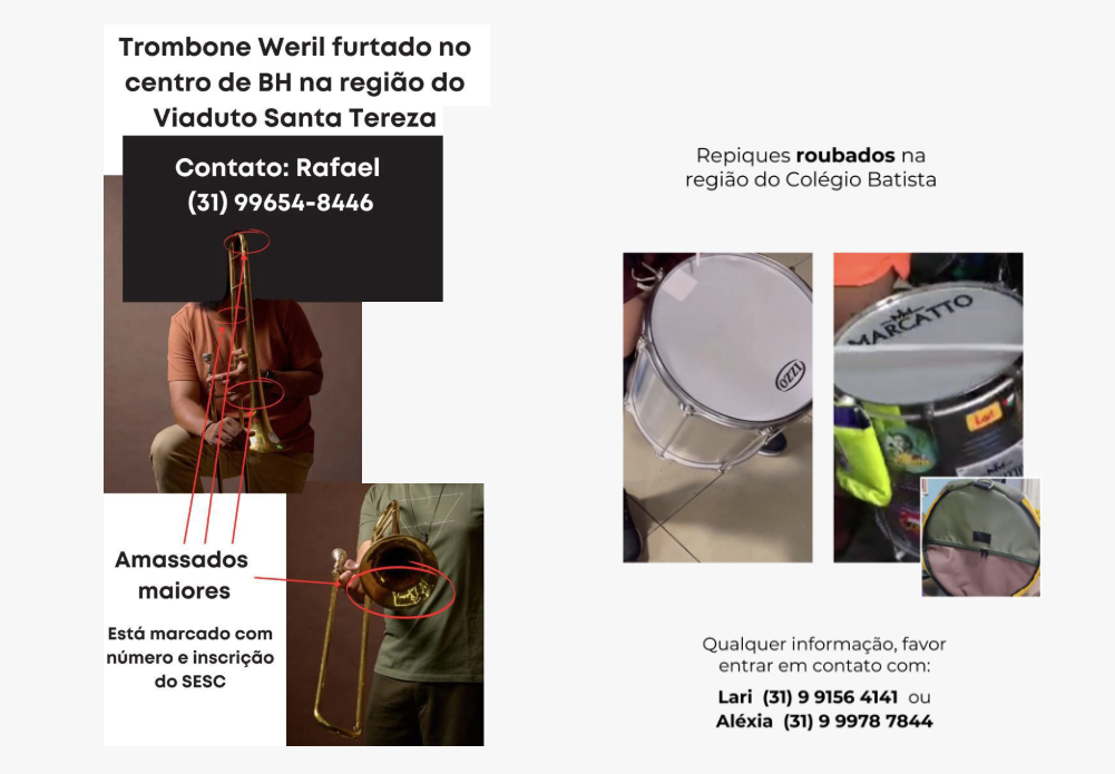 Carnaval BH 2025: blocos têm instrumentos furtados e contam com apoio de foliões para seguir na festa