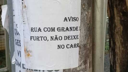 Furtos acontecem na rua Martinho Campos, no bairro Cruzeiro, região Centro-Sul de Belo Horizonte