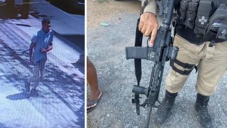 Fuzil foi recuperado por policiais militares e civis