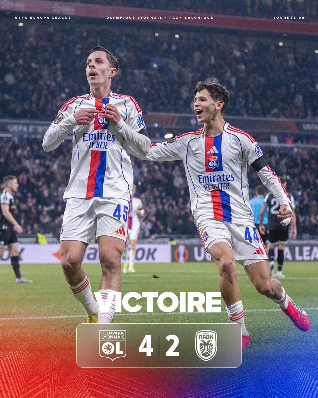 Lyon bate PAOK e confirma liderança da primeira fase da Liga Europa