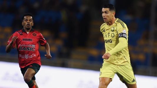 Cristiano Ronaldo em ação durante partida pelo Campeonato Saudita