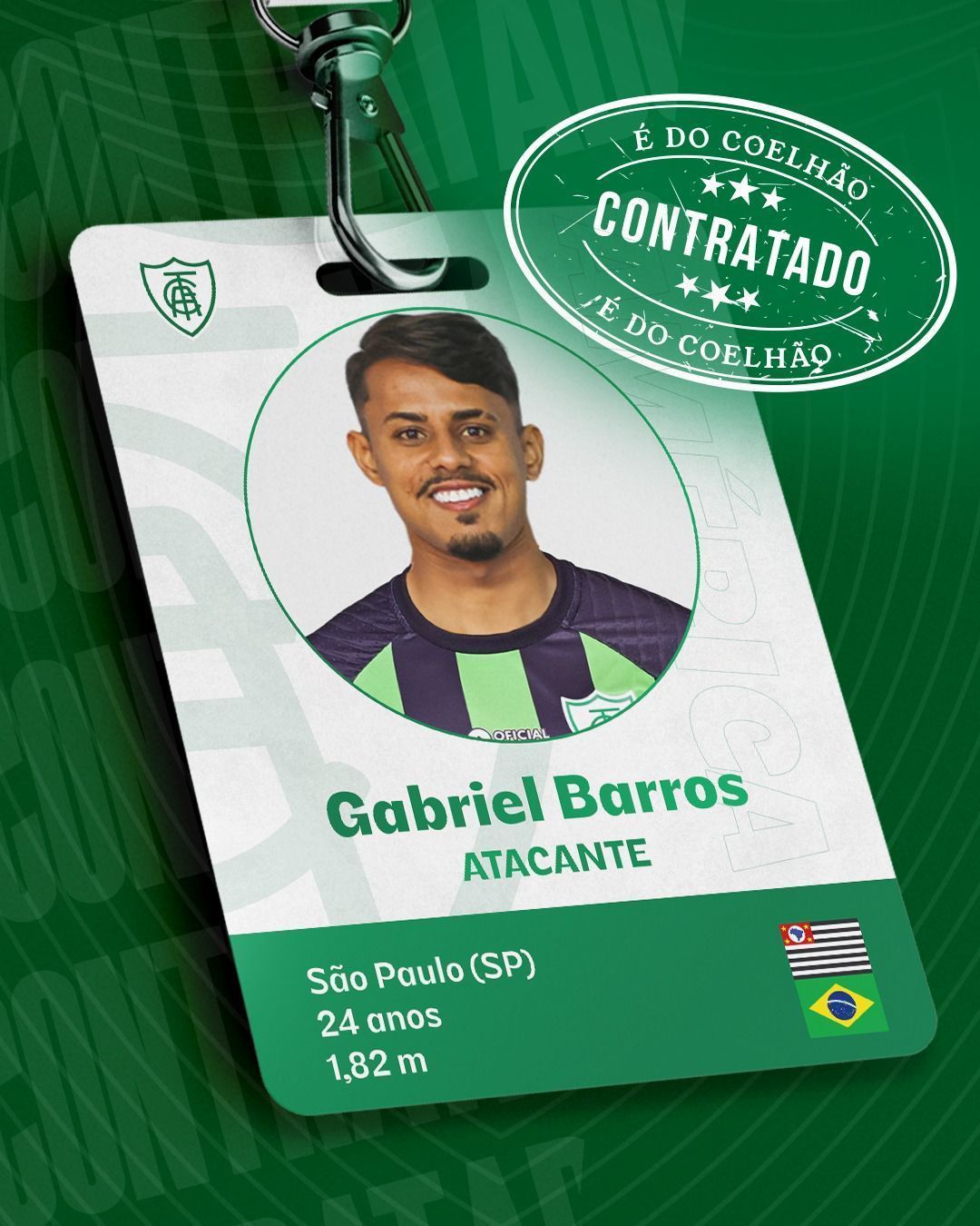 América oficializa contratação de atacante que pertencia ao Internacional