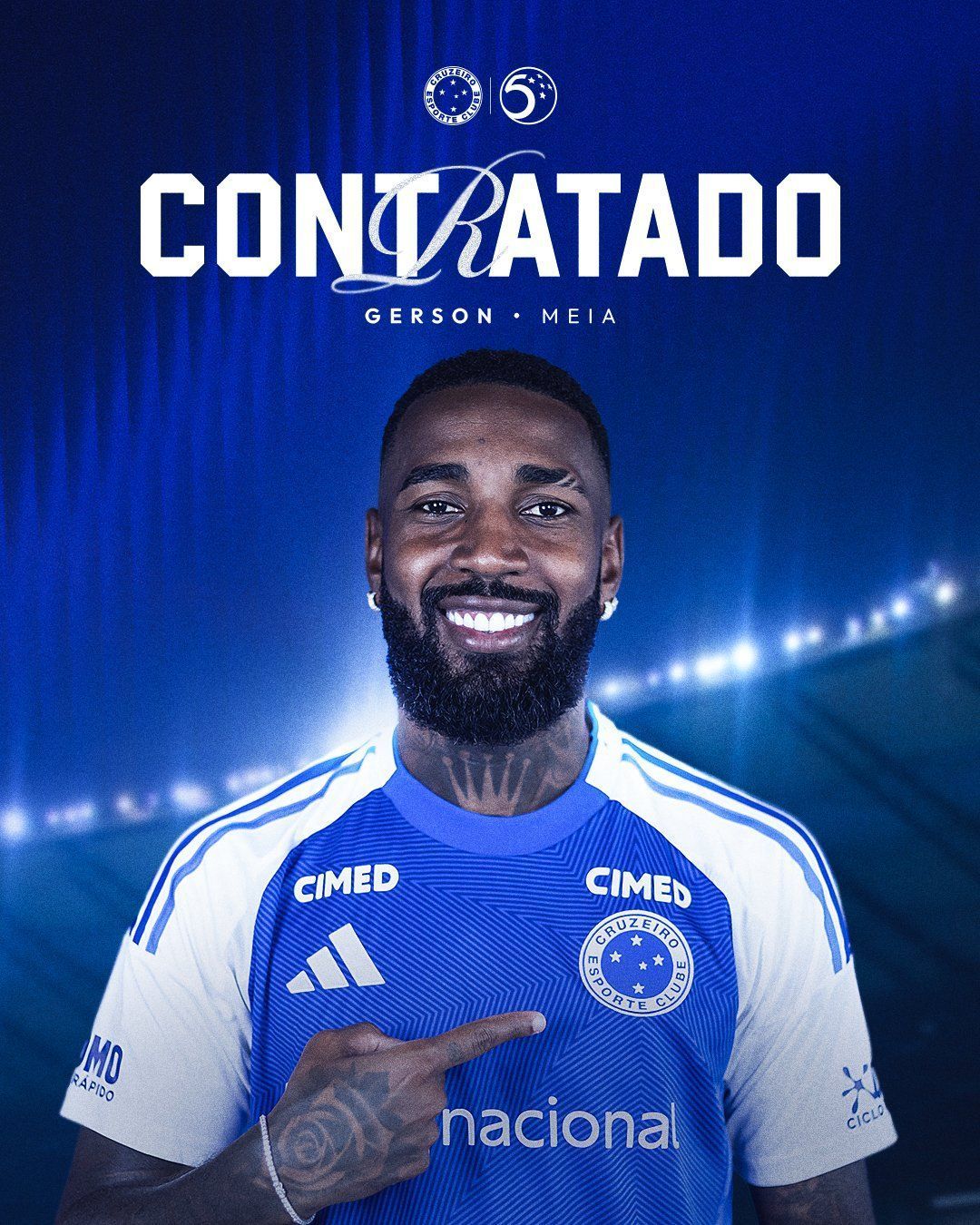 Fim da espera: Cruzeiro anuncia contratação de Gerson, ex-Zenit