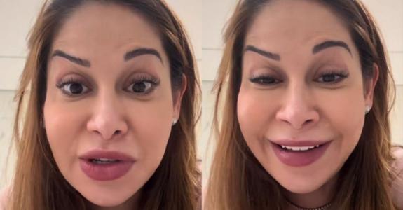 Maíra Cardi mostrou que rosto ficou deformado após procedimento