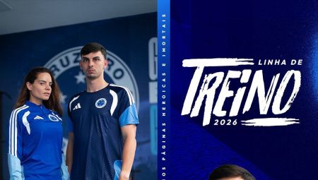 Veja fotos da nova linha de uniformes de treino do Cruzeiro para 2026